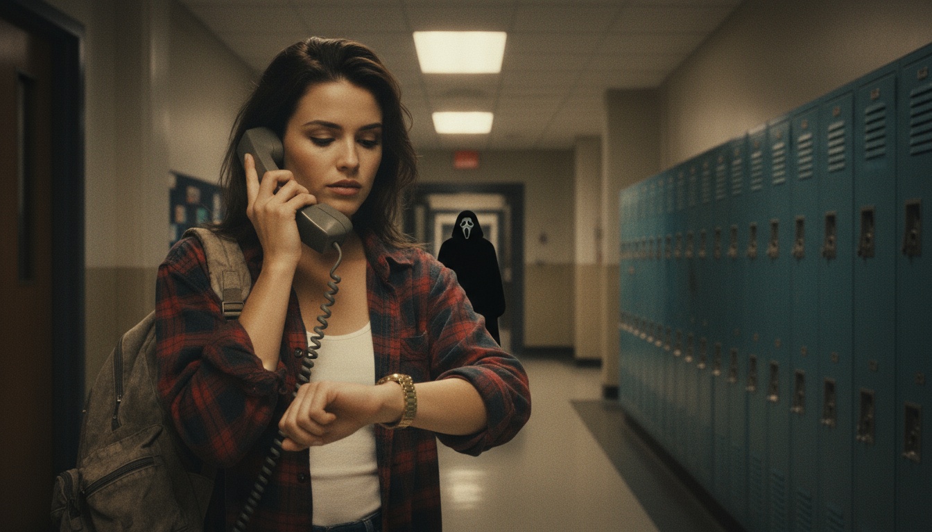 School Hallway Scene